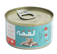 لقمة معلبات طعام رطب للقطط البالغة والصغيرة دجاج ب...