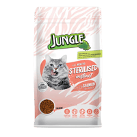 جنغل طعام جاف للقطط المعقمة بنكهة سمك السلمون