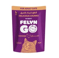 فيلاين قو طعام كامل قطع لحم دجاج بالمرق أظرف 85غ