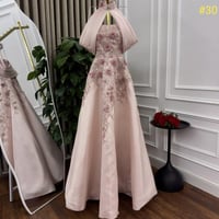 فستان غلالة زهرية