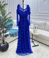 فستان أزرق ملكي