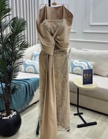 فستان أناقة البيج