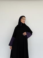 عباية حرير مغسول كريب نص كلوش