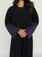 عباية حرير مغسول كريب نص كلوش