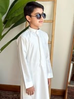 ثوب سكري الرقبة سادة