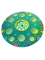 طاولة تراثية كبيرة بنقشة أخضر