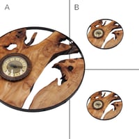 ساعة حائط خشبية مقاس 61سم