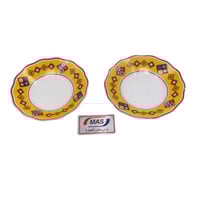 صحن بيالات نقش عسيري تراثي طقم 6 حبات