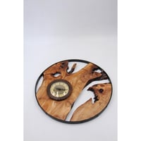 ساعة حائط خشبية مقاس 61سم