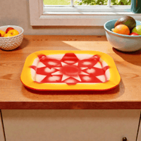 صينية غضار احمر