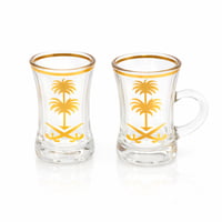 بيالة شاي استكانة سيفين ونخلة الذهبية 6 قطعة تراثي...