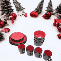 طقم اطباق تقديم سيراميك ١٦ قطعه