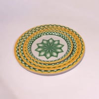 صحن غضار ملمين اخضر متعدد المقاسات