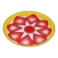 اواني الغضار | صحن غضار تراثي اللون الاحمر