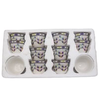 فناجيل قهوة عربي مزخرف يدويًا بفن التراث