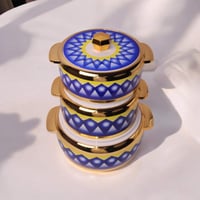 طقم حافظات طعام غضار الازرق