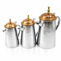 طقم دلة حليب نحاس -3 حبة