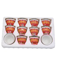 فناجيل قهوة تراثية عسيرية حمراء