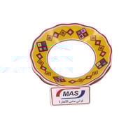 صحن بيالات نقش عسيري تراثي طقم 6 حبات