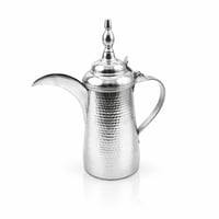 دلة حليب فضي وسط مقاس لتر ونص