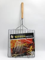 شبك شوي احترافي بيد خشب مبروم- متانة لا تضاهى