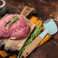 مطرقة لحم سيليكون- مقبض خشبي