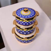 طقم حافظات طعام غضار الازرق