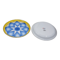 صحن غضار 24 سم ازرق