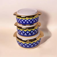 طقم حافظات طعام غضار الازرق