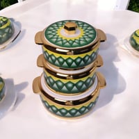 طقم حافظات طعام غضار الاخضر