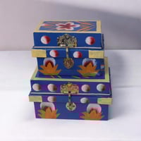 طقم صندوق حديد تراثي ازرق