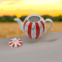 ابريق بورسلان احمر اواني ماس