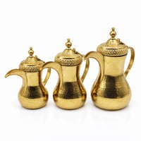 طقم 3دلة حب الرمان نحاس ذهبي