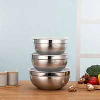 طقم بوادي اسئل بغطاء 3 قطعه من اواني ماس