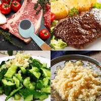 مطرقة لحم سيليكون- مقبض خشبي