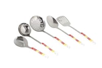 ملاعق طبخ غضار تراثية حمراء