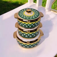 طقم حافظات طعام غضار الاخضر