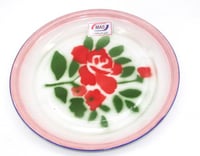 صحن تراثي نقشة الوردة مميز كلاسيكي