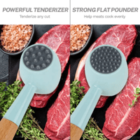 مطرقة لحم سيليكون- مقبض خشبي