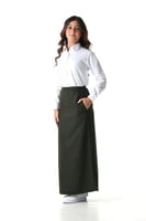 تنورة متوسط زيتي 13111 نص مطاط