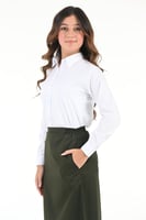 تنورة متوسط زيتي 13111 نص مطاط