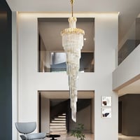 نجف مودرن 4 ادوار ذهبي قطر 350*80 سم E14*50L