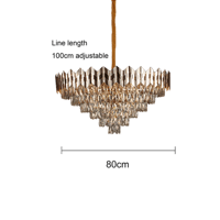 نجف مودرن ذهبي E14*15L قطر 80 سم