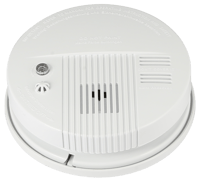 كاشف الدخان حرائق تعمل بالبطارية لون الشكل ابيض تص...