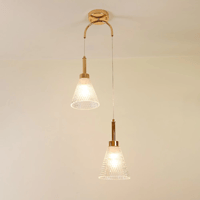 ثريا علاقي لايت نيست معلق مودرن مجوز ذهبي مع شفاف...