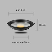 كشاف دفن اسود لون الانارة 3 اضاءات 20 سم 30 واط