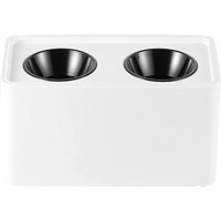 جرم لطش سلندر مانع للتوهج ثنائي مستطيل ابيض مع اسو...