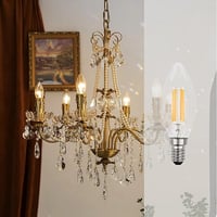 لمبات نجف لون الإضاءة أصفر بتصميم عصري وديكوري 3 و...