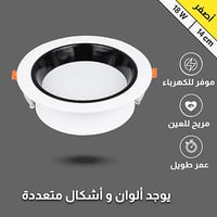 كشاف بنل مثلج مانع توهج 14 سم لون الانارة اصفر 18...