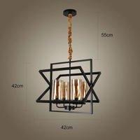 علاقي مودرن اسود رباعي E27